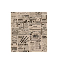 Greaseproof Wrapping 'News' Paper 31 x 31 cm