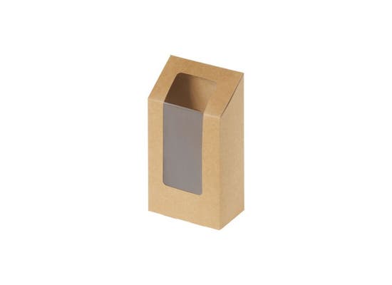 Kraft/PLA wrap box + window 90x50x139/170mm
