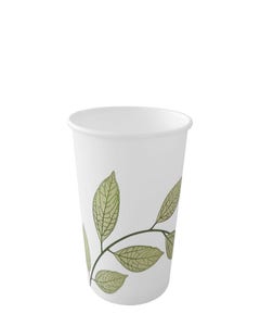 Coffee cup 7 oz / 210 ml - Green Leaves  Bio Futura - Sustainable  packaging & disposables