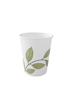 Paper Coffee Cup 8 oz / 240 ml - Green Leaves