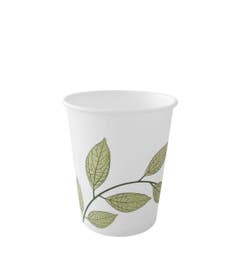 Paper Coffee Cup 12 oz / 360 ml - Green Leaves