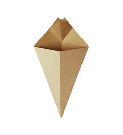 Kraft chip cone with sauce compartment