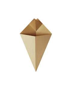 Kraft chip cone with sauce compartment