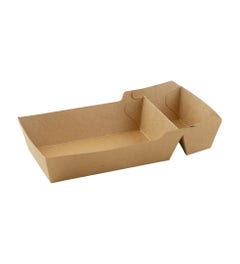 FSC® Kraft Food Tray - with Sauce Compartment