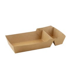 FSC® Kraft Food Tray - with Sauce Compartment