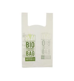 Bioplastic t-shirt bag M