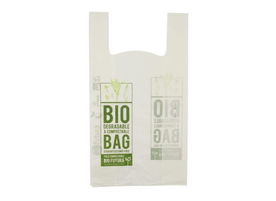 Bioplastic t-shirt bag L