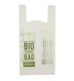 Bioplastic t-shirt bag L