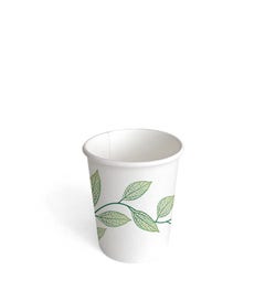 Paper Coffee Cup 4 oz / 100 ml - Green Leaves
