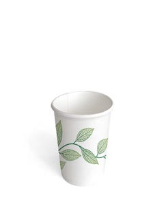 Coffee cup 7 oz / 210 ml - Green Leaves  Bio Futura - Sustainable  packaging & disposables