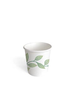 Paper Coffee Cup 4 oz / 100 ml - Green Leaves