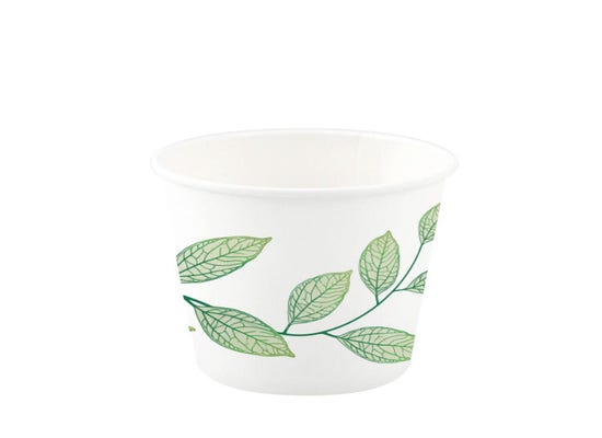 BIO Coffee Paper Cups double wall 8oz 240ml Leaf