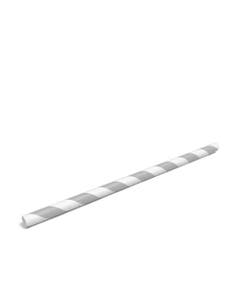 Grey and white striped paper straws 8 mm - New