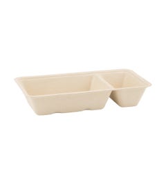 Sugarcane French Fries Tray S - with Sauce Compartment